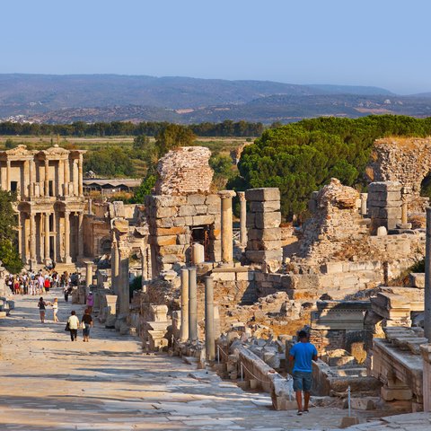 ancient ruins in ephesus turkey 