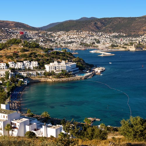 bodrum, turkey - view of the end of the day