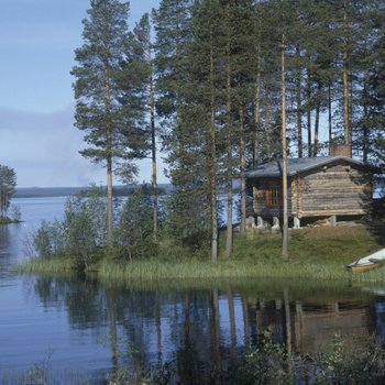 cottage by lake 