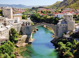 crooked bridge .mostar 