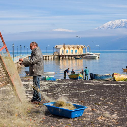 fisherman prepare for fishing