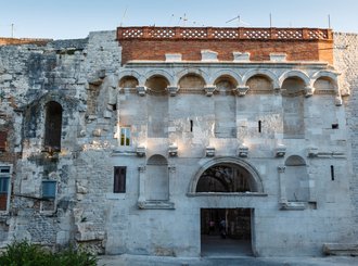 golden gate in diocletian palace in split, croatia