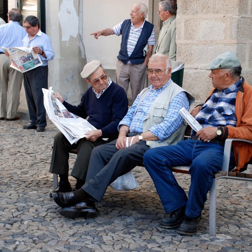 old men on a bench 