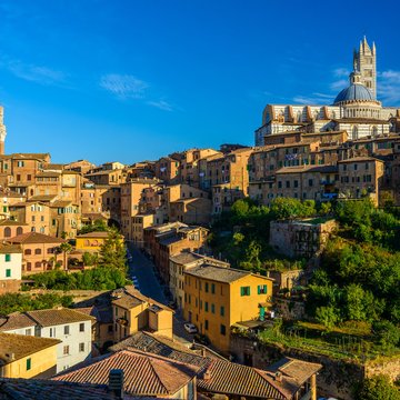 panorama of siena, tuscany