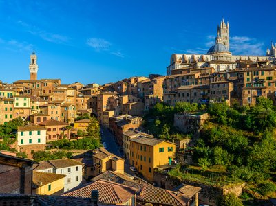 panorama of siena, tuscany