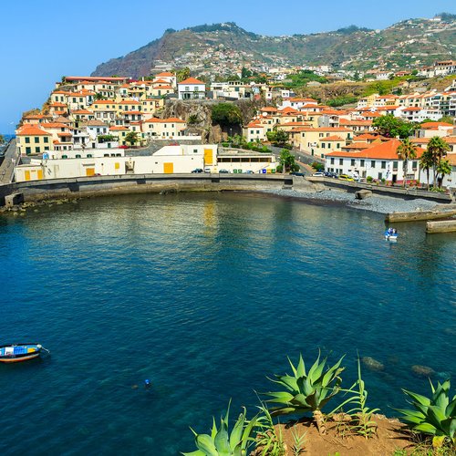 port in fishing village camara de lobos on south coast of madeira island