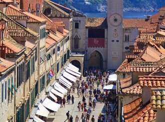 stradun, main street of dubrovnik, croatia