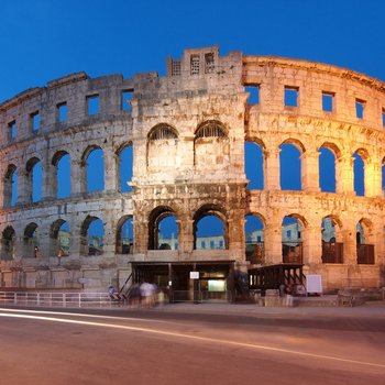 the ancient roman amphitheater in pula