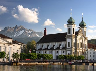 the jesuit church in luzern, switzerland