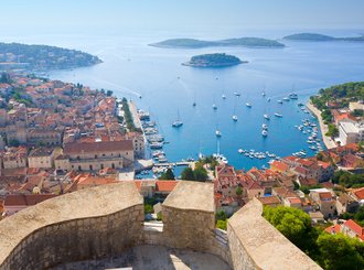 view of the city of hvar from the citadel 