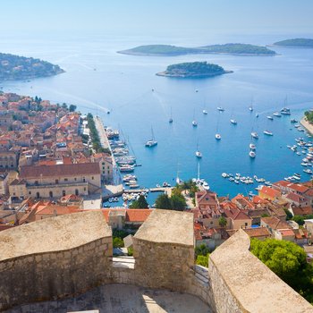 view of the city of hvar from the citadel 